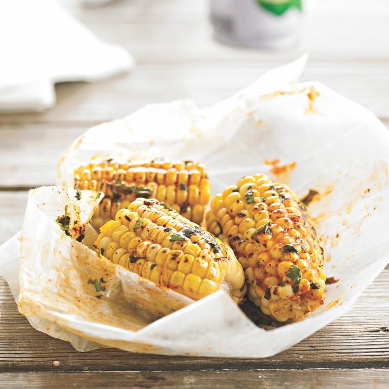 Elote Asado: Grilled Corn on the Cob Bites with Chile and Lime