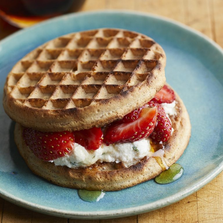 Strawberry-Ricotta Waffle Sandwich