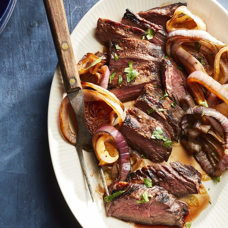Honey-Paprika-Glazed Steak & Onions