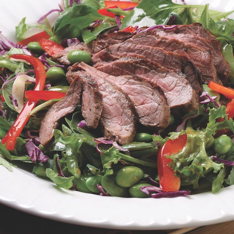 Seared Steak Salad with Edamame & Cilantro