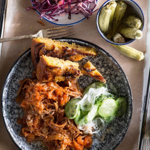 Pulled Pork Tenderloin with Vidalia Onion BBQ Sauce