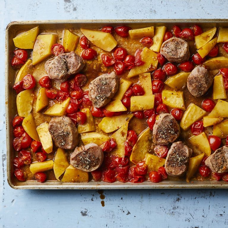 Sheet-Pan Pork & Cherry Tomatoes