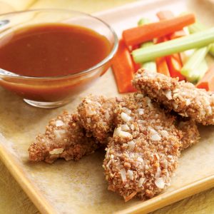 Almond-Crusted Pork with Honey-Mustard Dipping Sauce