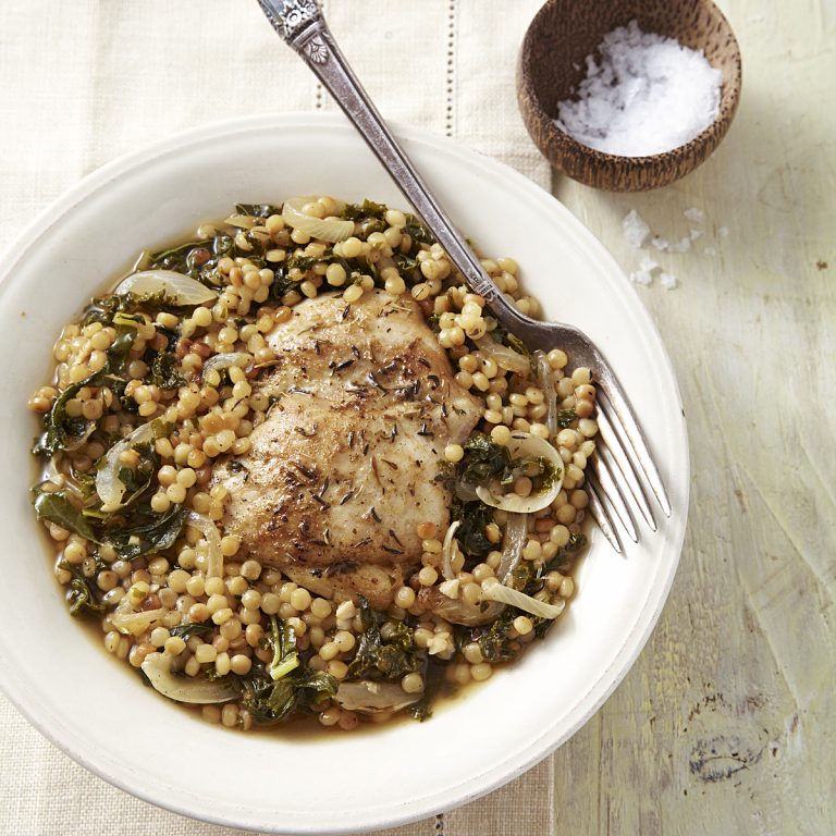 Chicken Thighs with Couscous & Kale