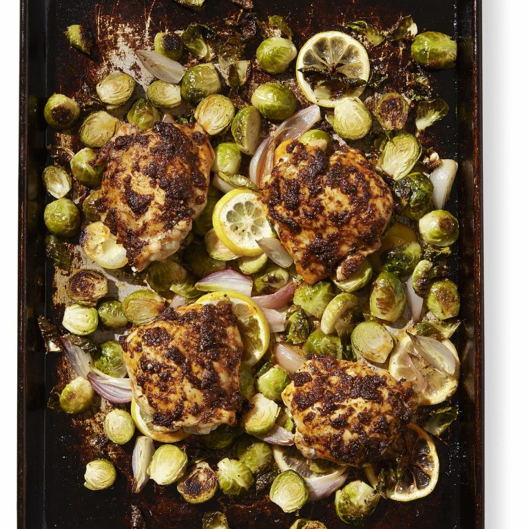 Paprika Chicken Thighs with Brussels Sprouts