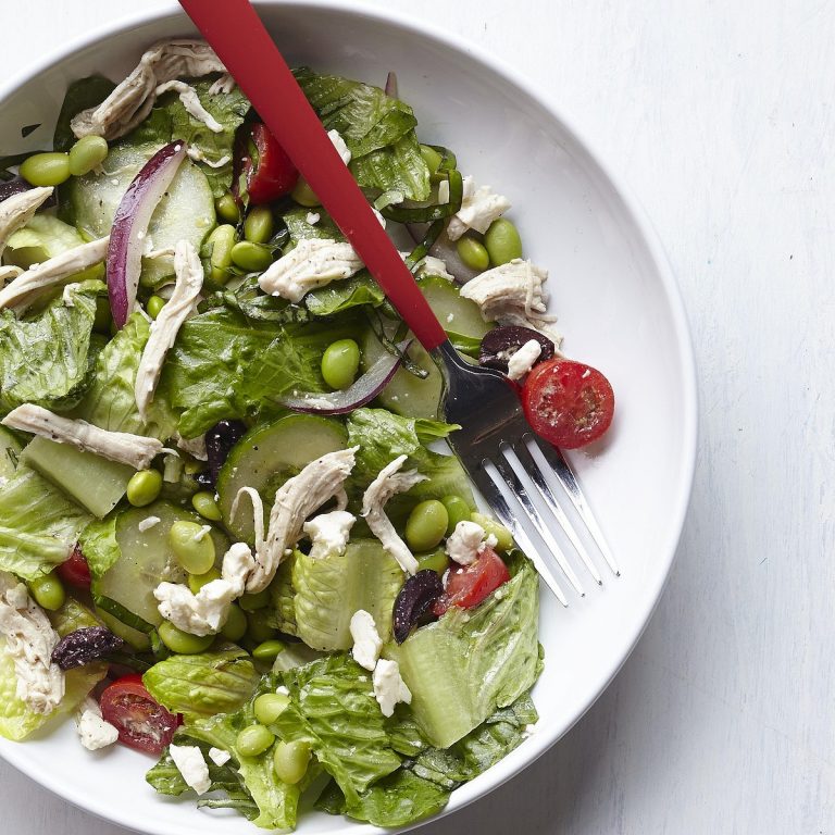 Edamame & Chicken Greek Salad