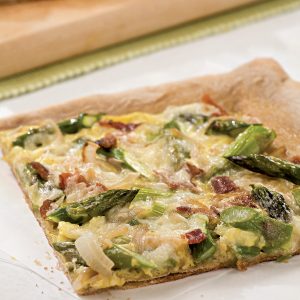 Bacon, Egg & Asparagus Pizza