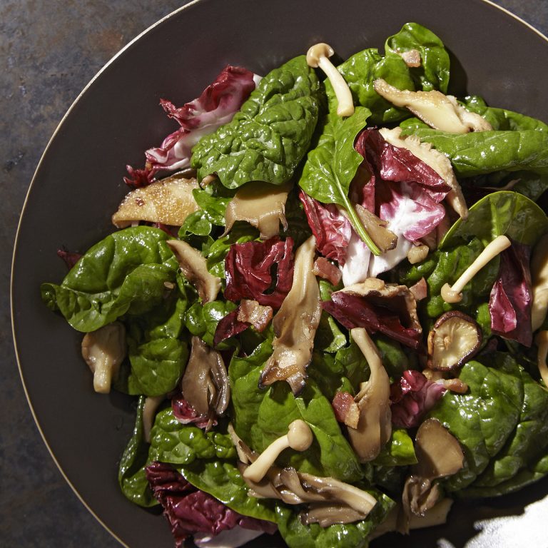 Spinach & Warm Mushroom Salad