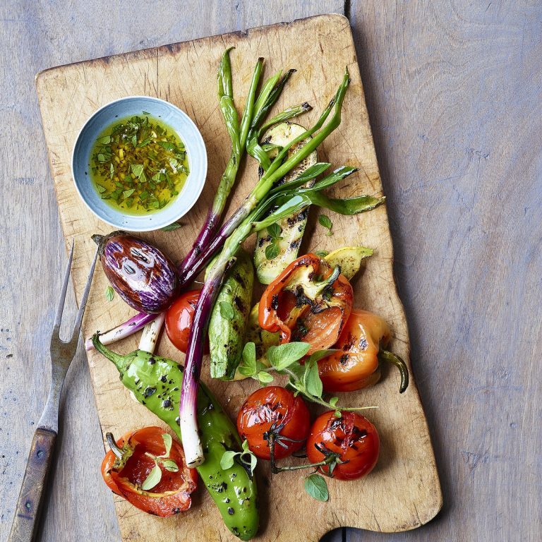 Grilled Summer Vegetables with Shallot-Herb Vinaigrette