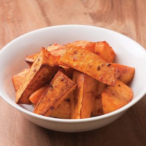 Chile-Garlic Roasted Sweet Potatoes