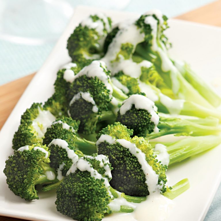 Broccoli with Creamy Parmesan Sauce