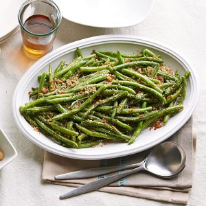 Green Beans with Parmesan-Garlic Breadcrumbs