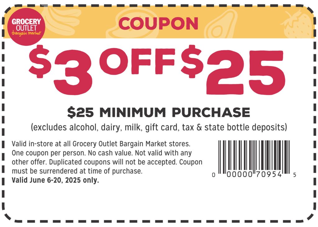 $3 OFF $25 minimum purchase coupon
