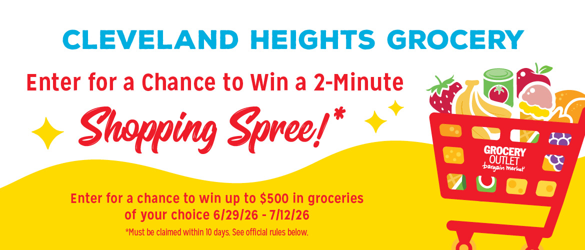 Enter to win a 2 minute shopping spree from the cleveland heights grocery outlet